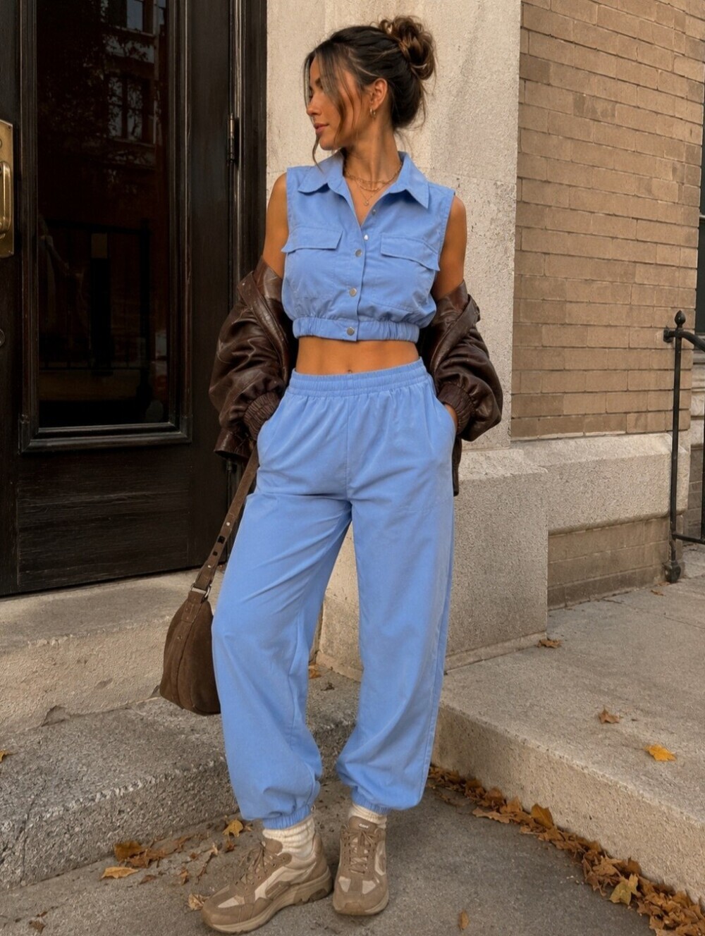 Powder Blue Y2K Utility Two-Piece Set | Size L
